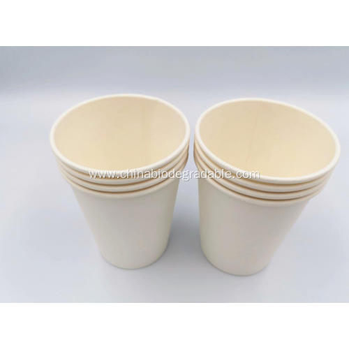 PLA Cornstarch Paper Cup For Hot Cold Drink